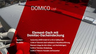 DOMICO Zeitraffervideo ElementDach mit DomitecDacheindeckung [upl. by Deane825]