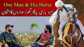 Prince Nawab Malik Attas SHOCKING Horse Tent Pegging Event  One Man and His Horse Nezabazi 2024 [upl. by Morgan732]