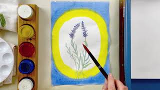 Waldorf WetonWet Watercolor Painting Ann Maglinte Painting Lavender [upl. by Anoblav951]