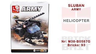 Sluban Helicopter  Speedbuild Army Series M38B0587G [upl. by Montanez]