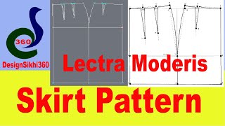 Skirt Pattern tutorial Using Lectra Modaris v8r3 [upl. by Hayley80]