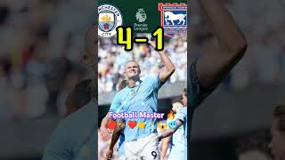 Man City vs Ipswich Town 41 Highlights  Haaland HatrickDe Bruyne Goal🔵😈shorts premierleaguefyp [upl. by Fey]