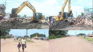 100TRAVAUX BETON DEBUT DES TRAVAUX PONT MUNGULUDIAKA [upl. by Crabb]