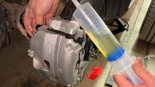 How To Change Brake Fluid ALONE in 3 MINUTES [upl. by Ohs]