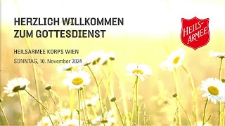 Gottesdienst der Heilsarmee Wien vom 10 November 2024 [upl. by Ylen360]