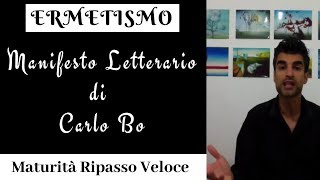 Ermetismo Manifesto Letterario di Carlo Bo [upl. by Deth]