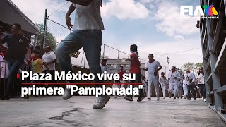 ¡Por PRIMERA VEZ  La Plaza México celebró la primera quotPamplonadaquot en su HISTORIA [upl. by Namwob]