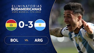 BOLIVIA vs ARGENTINA 03  RESUMEN  ELIMINATORIAS SUDAMERICANAS  FECHA 2 [upl. by Anurb243]