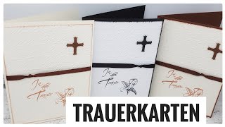 Einfache Trauerkarte selber basteln  Kartenbasteln DIY IDEE Tutorial  deutsch [upl. by Miarzim]