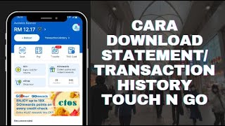 CARA DOWNLOAD STATEMENT TRANSACTION HISTORY TOUCH N GO [upl. by Eceirtal126]