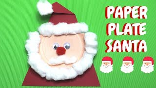 Paper Plate Santa  Christmas Ideas  Paper Plate Crafts [upl. by Manella]