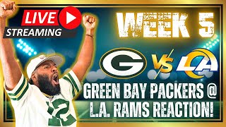 Week 5  Green Bay Packers  LA Rams Live Game Reaction [upl. by Sousa]