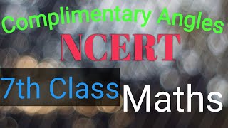 complimentary angles class 7 ncert maths lines and angles [upl. by Ogires]