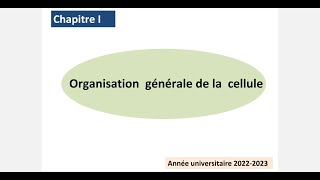 Chapitre 2  2ème partie  Le cytoplasme et ses organites  Cours de Biologie du DAEUB [upl. by Ellegna]