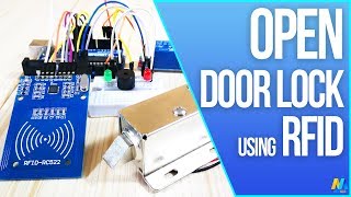 Solenoid Door Lock Contol RFID Arduino [upl. by Tullius]