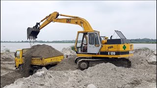 EXTREME SANDY SOIL LOADING with 3 JCB 3dx and Tata 2518 Truck 66 [upl. by Geldens]