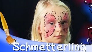 🐯 Kinderschminken Schmetterling Gesicht Tutorial  HD [upl. by Ayila]