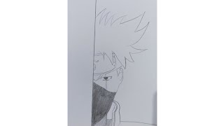 Easy kakashi drawing for beginnershow to draw kakashi half face easy step by stepdraw kakashi [upl. by Cordle866]