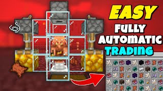 EASY Piglin TradingBartering Farm 120 Minecraft Bedrock Edition Tutorial  Minecraft Trading Farm [upl. by Suelo196]