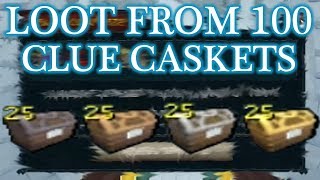 Runescape 3  Loot From 100 Clue Caskets [upl. by Vasyuta224]