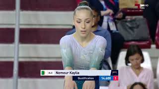 Kaylia Nemour  13200 Beam Final  Doha World Cup 2024 [upl. by Kondon388]