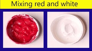 Mixing Red And White Will Be Make What Color  Mix Poster Colors [upl. by Ertnom476]