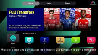 eFOOTBALL PES 2025 PPSSPP Android Update Transfers Kits 202425 Now Faces Camera PS5 Graphics HD [upl. by Kanya]