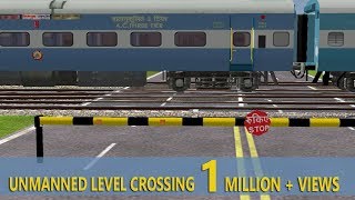 Railways to eliminate all unmanned level crossings by 2018  Indian Train simulator  By MSA MSTS [upl. by Neelyt927]