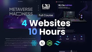 10Hour Masterclass Develop 4 React Web Apps amp Jumpstart Your Dev Career [upl. by Anauqat823]