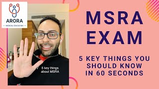 MSRA Exam 5 things you should know in 60 seconds [upl. by Leoine]