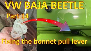 VW Baja Beetle Part 14  Fitting bonnet handle and fixing the glovebox latch [upl. by Akiehs]