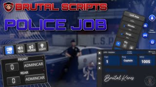 FiveM Police Job ESX amp QBCoreQBOX  Brutal Scripts [upl. by Heigl]