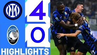 INTER  ATALANTA 40  HIGHLIGHTS  3ª GIORNATA  SERIE A 202425 [upl. by Ekeiram576]