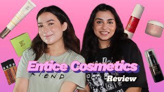 Entice Cosmetics Review with Aqsa  Yellow Light [upl. by Rivy]