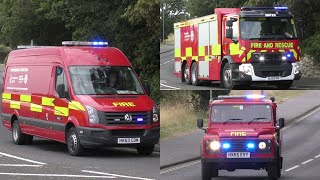 RESPONSE TO BARN FIRE Special Hampshire Fire Engines Responding To Multiple Incidents [upl. by Filberte771]