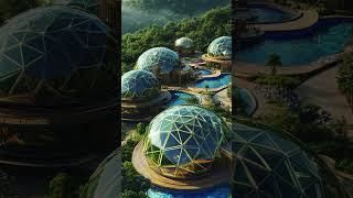 Eco Village of Glass Domes Harmonious Living with Nature in 2060 ecovillage [upl. by Lucais]