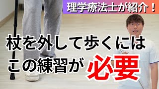 【脳卒中当事者必見❗️】杖を外す為に必要な練習をお伝えします！ [upl. by Leahplar]