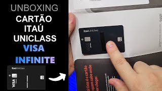 CARTÃO ITAÚ UNICLASS VISA INFINITE Unboxing [upl. by Jasik]