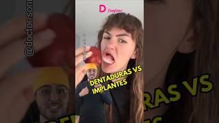 implantesdentales VS dentadura shorts dentista protesisdental implantesdentarios [upl. by Aihpled]