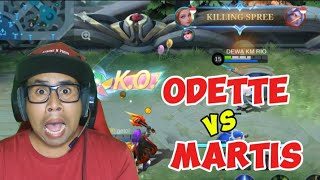 ODETTE VS MARTIS GAMEPLAY  MOBILE LEGENDS GAMEPLAY INDONESIA [upl. by Nimoynib]