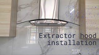 installation of kitchen extractor hood [upl. by Honorine]