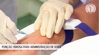 Punção venosa para administração de soro [upl. by Haneekas]