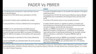 What are the main differences between PADER and PBRER [upl. by Ardnek250]