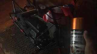 Spray painting minibike Copper orange Before and after [upl. by Enomis]