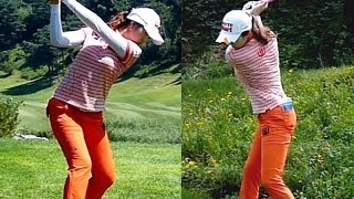 Slow HD HONG JinEui 2013 Dual View Driver with Practice Golf Swing 4 [upl. by Sisi]