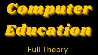 Computer education basic knowledge theory [upl. by Atnicaj]