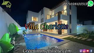 Luxury house Hammamet  VILLA « CHARLOTTE » green immobiliere [upl. by Adnimra]