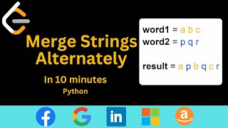 Merge Strings Alternately  IN 10 MINTUES  Python  Hindi [upl. by Aser368]