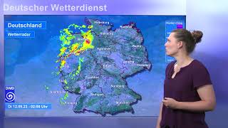 12092023 Unwetterinformation  Deutscher Wetterdienst DWD [upl. by Arthur]