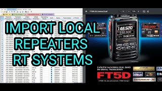 RTSYSTEMS import from Repeater Book YAESU FT5D [upl. by Trevlac]